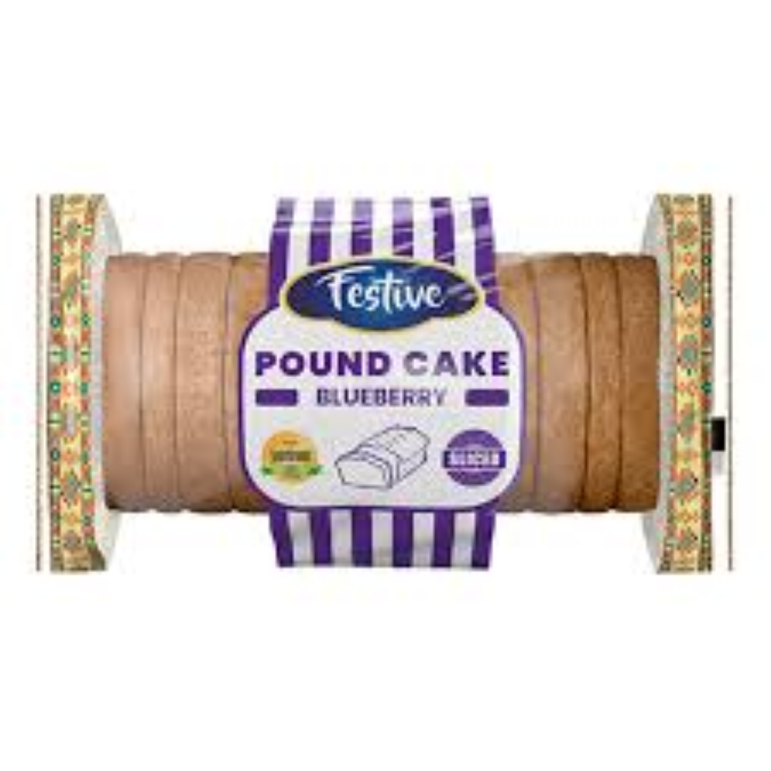 FESTIVE POUNDCAKE SLICED BLUEBERRY 400G